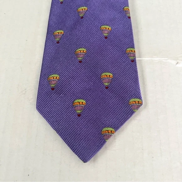 Robert Talbott Tie Hot Air Balloon EXTRA LONG Best of Class Purple Green Silk